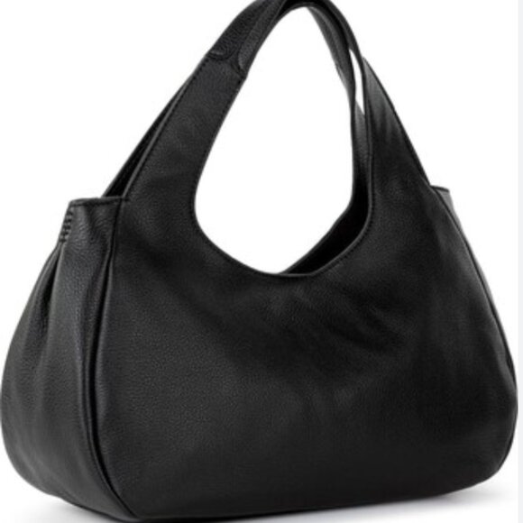 Women's, Macy's NWT The Sak, Rylan Mid Sized Satchel in Black Pebbled Leather - Picture 2 of 5